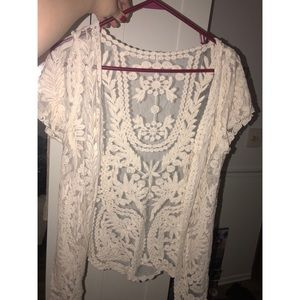 White lace cardigan